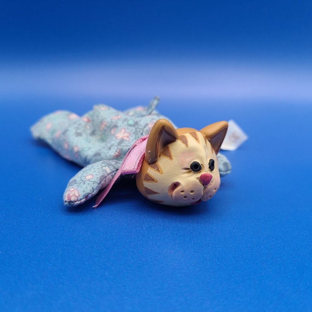 BUNDLE ADD-ON Russ Berrie Vintage Teeny Beenies Cat Beanbag Orange Tabby